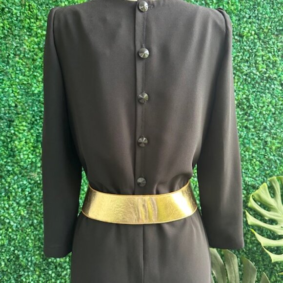 New Alonso Paris Milan New York Black Long jumpsuit made in Italy - Picture 6 of 7